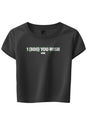 You Wish Baby Tee black Vorderansicht