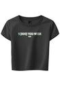You Wish Baby Tee black Vorderansicht