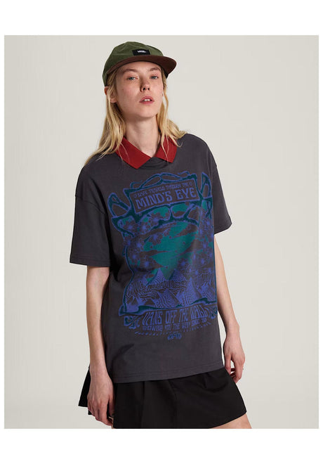 Vans Minds Eye Oversized Camiseta charcoal-grey – Vista frontal