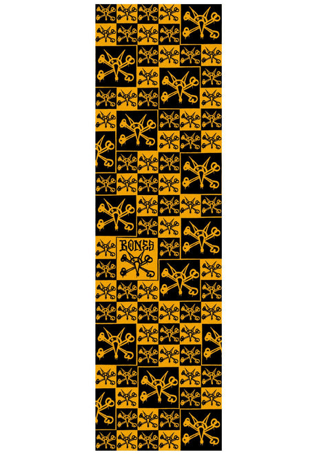 Bones Wheels Vato Noir 9" x 33" Griptape black-gold – Set forfra