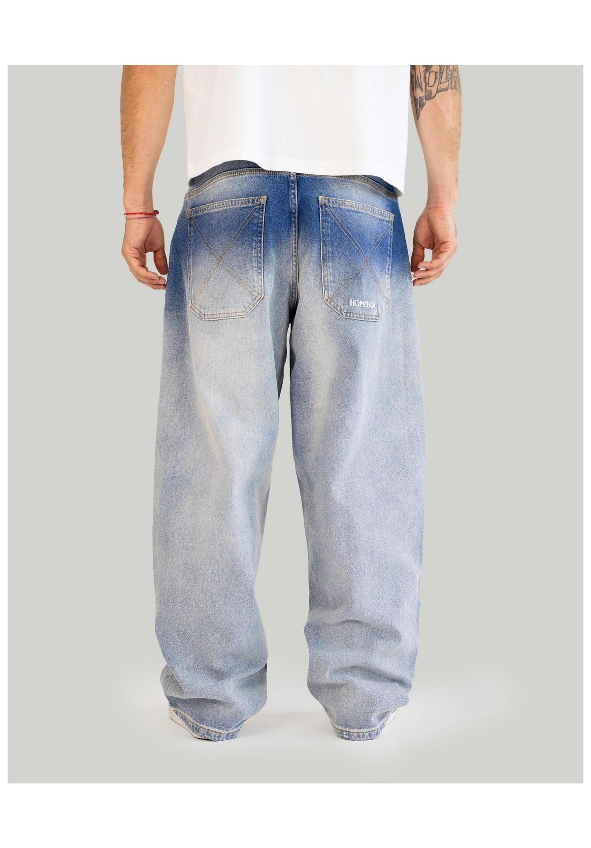 Homeboy x-tra MONSTER Fading Denim Jeans vintage-blue – Back view