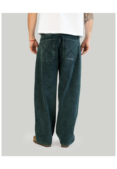 Homeboy x-tra MONSTER Dye Denim Jeans beast-green – Achteraanzicht