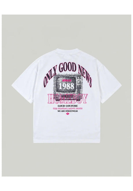 Homeboy Good News T-Shirt white – Set forfra