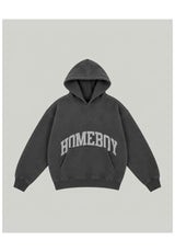 Homeboy Shy Logo Hood Sudadera grey-washed – Vista frontal