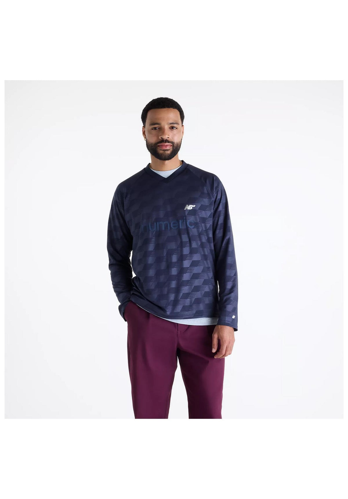 New Balance Numeric Long Sleeve Team Jersey Longsleeve night – Back view