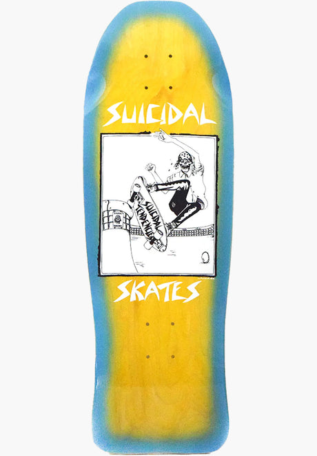 Dogtown Suicidal Skates Pool Skater 80s Reissue Planche various stains – Vue de face