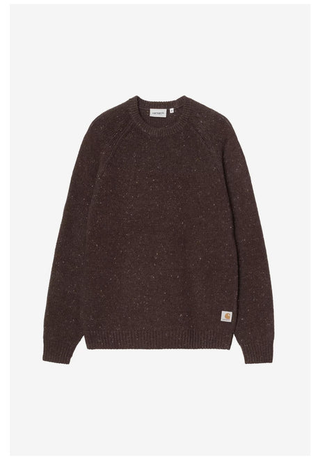 Carhartt WIP Anglistic Sweater Pull speckled-tobacco – Vue de face