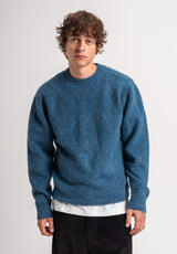 TITUS Lennes Striksweater navymottled – Set bagfra