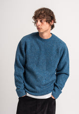 TITUS Lennes Striksweater navymottled – Visning 1