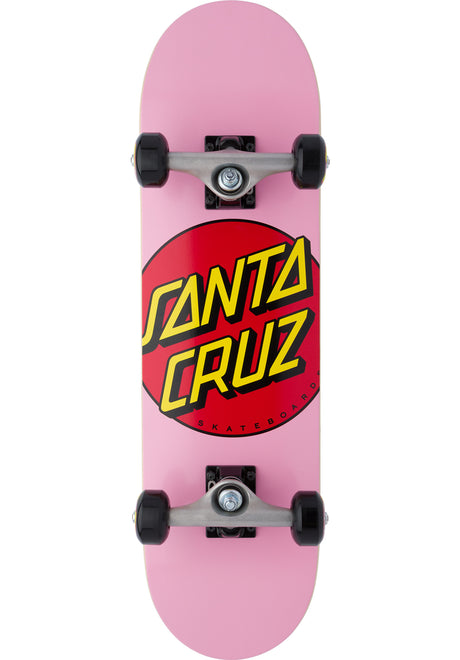 Santa-Cruz Classic Dot Micro Skate Completo pink – Vista frontal