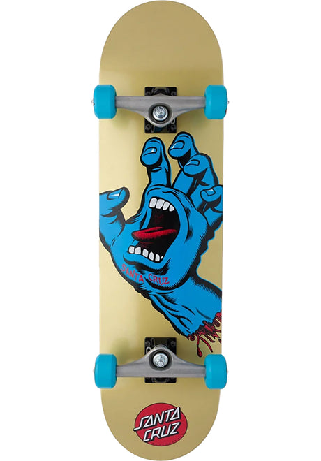 Santa-Cruz Screaming Hand Large Skateboard complet brown-blue – Vue de face