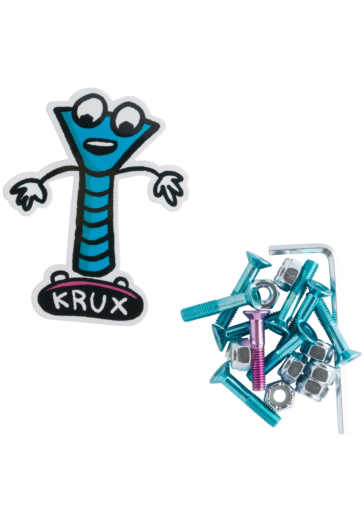Krux Krome Allen 1" 6er Mounting Kit blue-pink – Detail view 1