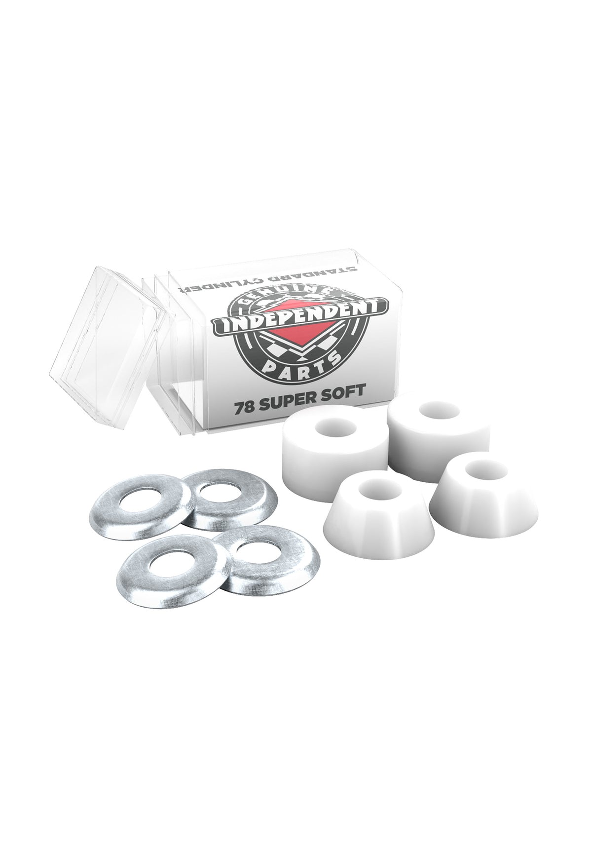 Independent Standard Cylinder Cushions Super Soft 78A 4er Rubbers white – Achteraanzicht
