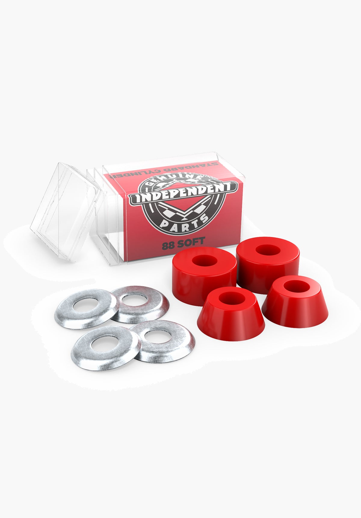 Independent Standard Conical Cushions Soft 88A 4er Bushings red – Back view