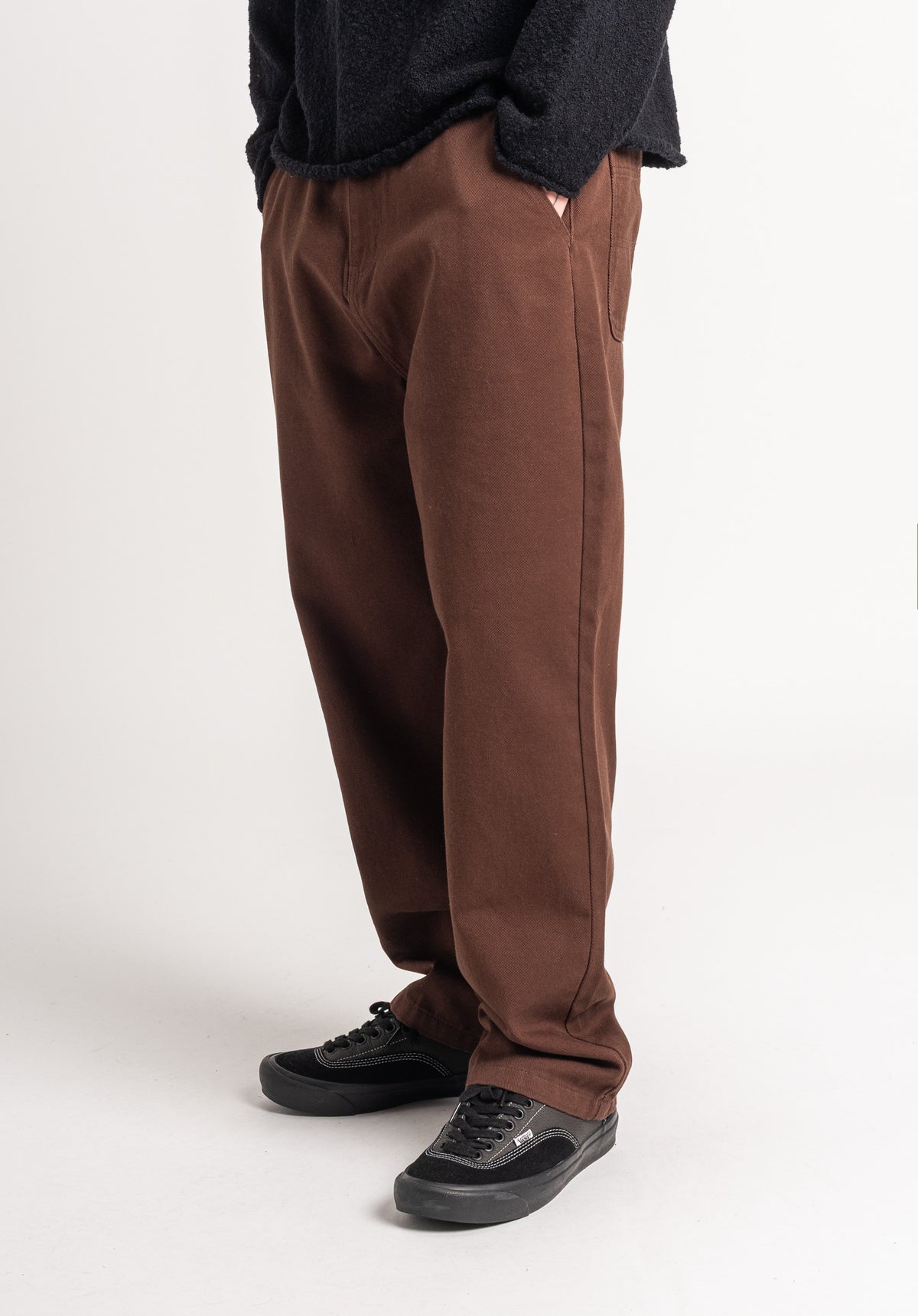 TITUS Regular Chino Pantalón chino darkbrowndenim-washed – Vista trasera
