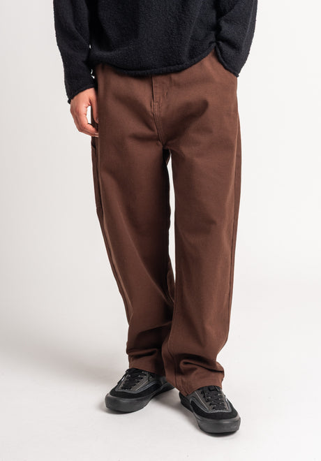 TITUS Regular Chino Chino- / Cloth pants darkbrowndenim-washed – Front view
