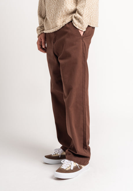 TITUS Regular Chino Pantalón chino darkbrowndenim-washed – Vista trasera