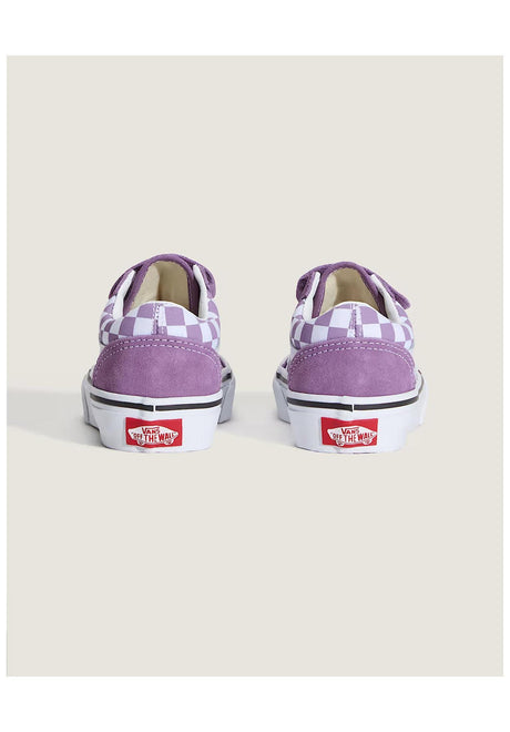 Old Skool V Kids colortheory-checkerboard-prismpurple Closeup1