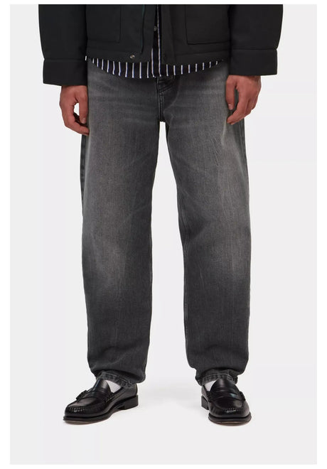 Carhartt WIP Newel Pant (Maitland / cropped) Jeans blackmarbleusedwash – Vista frontale