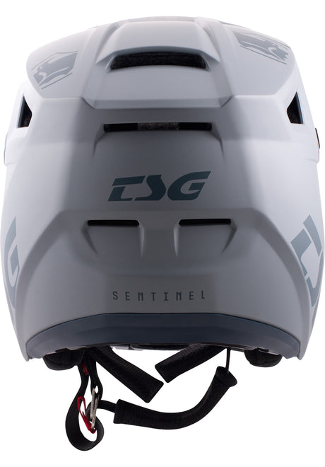TSG Sentinel Solid Color Fullface Helmet satin grey – Back view