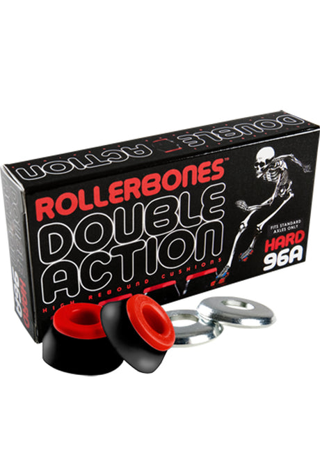 Rollerbones 96A-Hard Rollerderby Cushions black-red – Front view