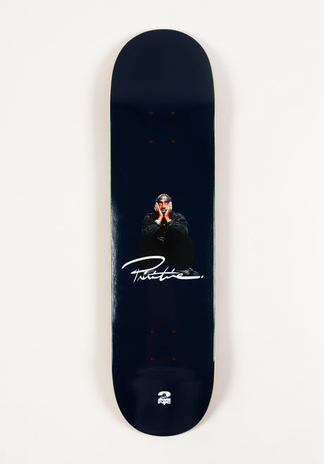 Primitive Skateboards Tupac Shakur Deck navy – Vooraanzicht