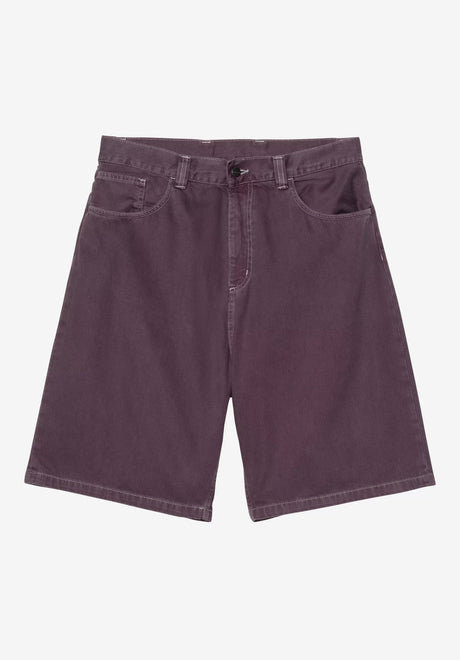 Carhartt WIP Brandon Short Short vaquero cozypurplestonedyed – Vista frontal
