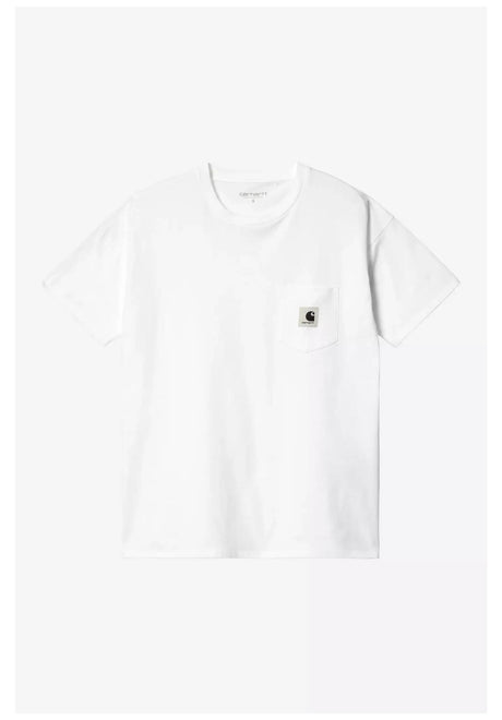 Carhartt WIP W' Pocket Camiseta white – Vista frontal