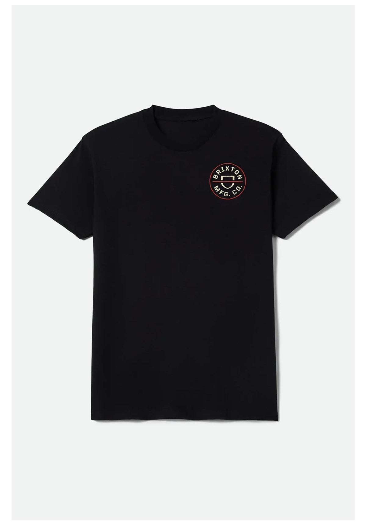 Brixton Crest II T-shirt black-ivory-brickred – Vista posteriore