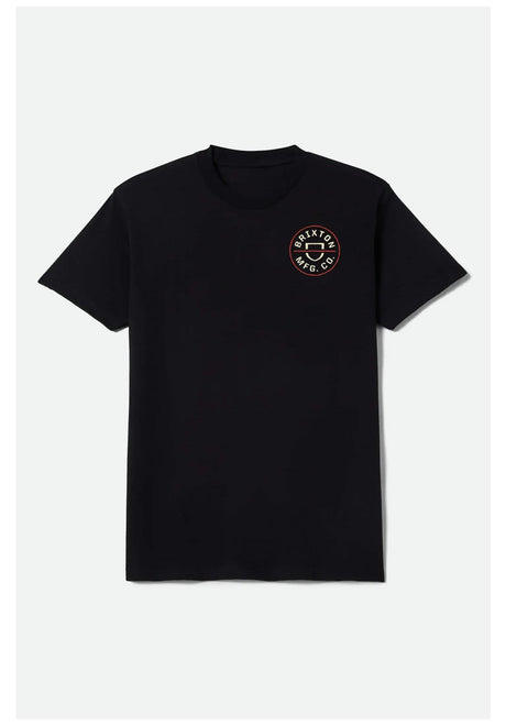 Brixton Crest II Camiseta black-ivory-brickred – Vista trasera