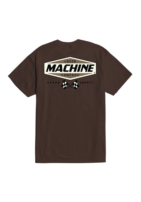 Loser-Machine Overdrive T-Shirt java-brown – Front view