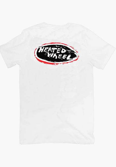 The Heated Wheel Oval T-shirt white – Vue de dos