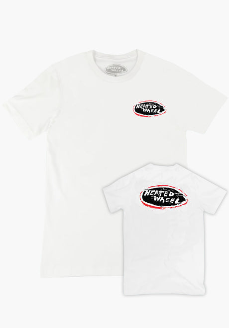 The Heated Wheel Oval T-shirt white – Vue de face