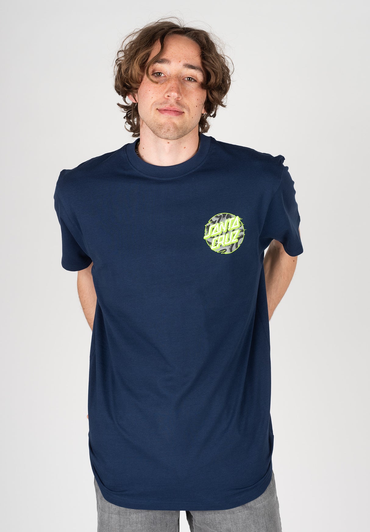 Santa-Cruz Vivid Slick Dot T-Shirt midnightblue – Vista trasera