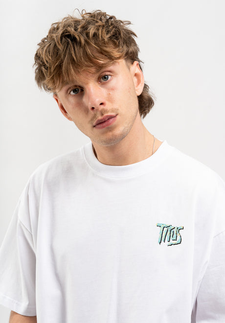 TITUS Celso T-shirt white – Vue de détail 1