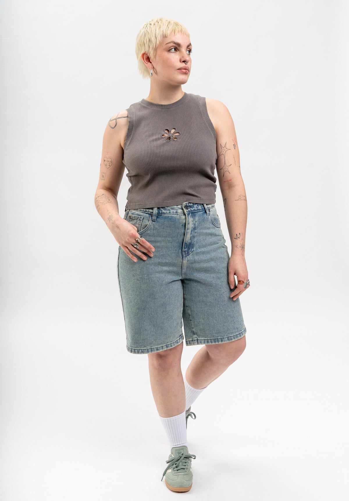 TITUS Libby Top mossfaded – Detail view 1