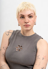 TITUS Libby Top mossfaded – Back view
