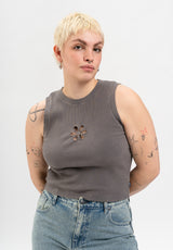 TITUS Libby Top mossfaded – Front view