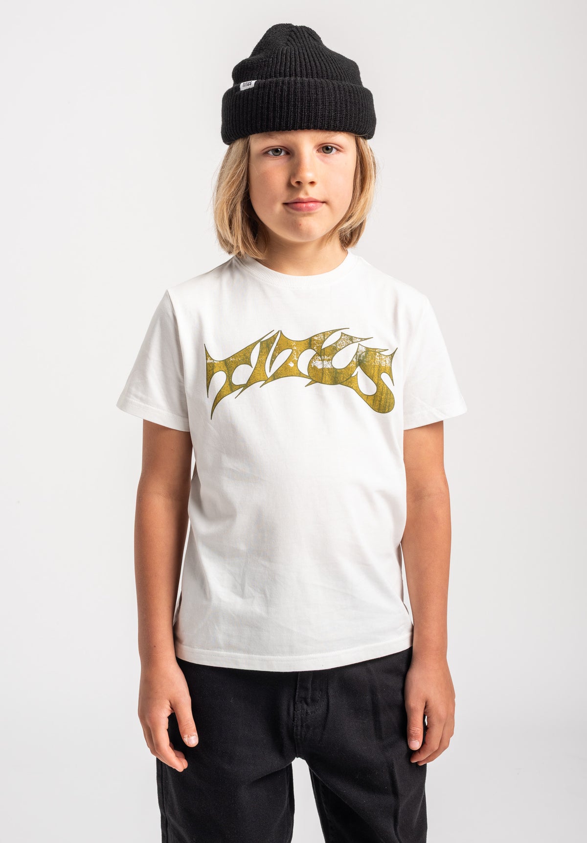 TITUS Classic Logo Kids T-Shirt offwhite – Detaljevisning 1