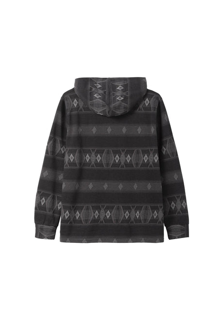 Dark Seas Ginther Hooded Longsleeve black-charcoal – Back view