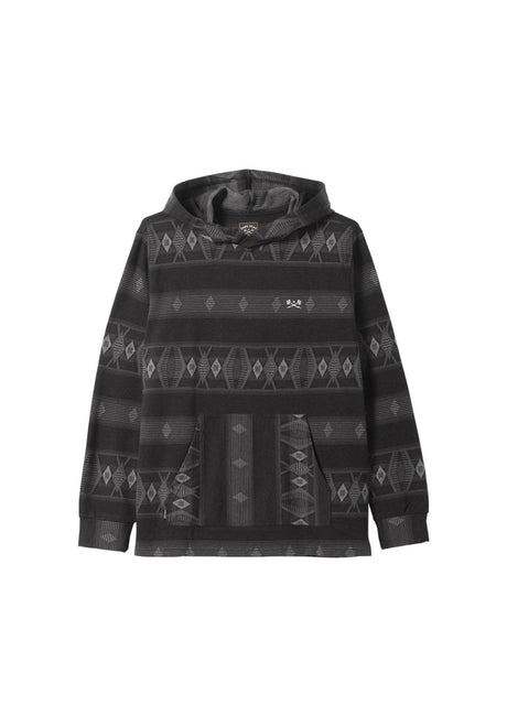 Dark Seas Ginther Hooded Longsleeve black-charcoal – Front view