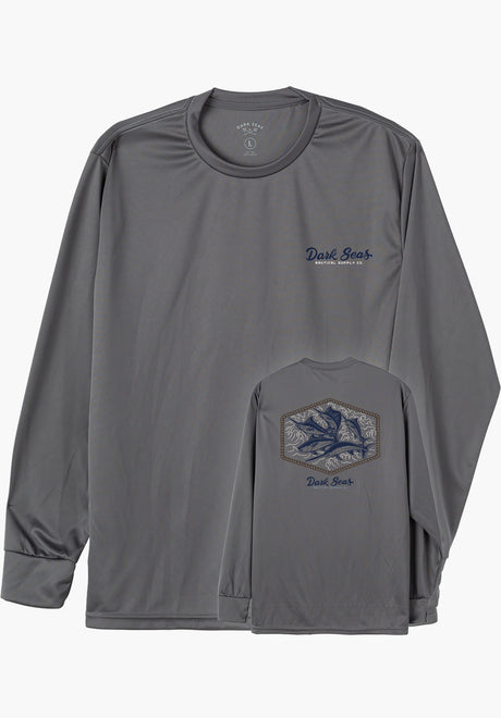 Dark Seas Affiliate UV sunshirt Longsleeve granite-grey – Front view