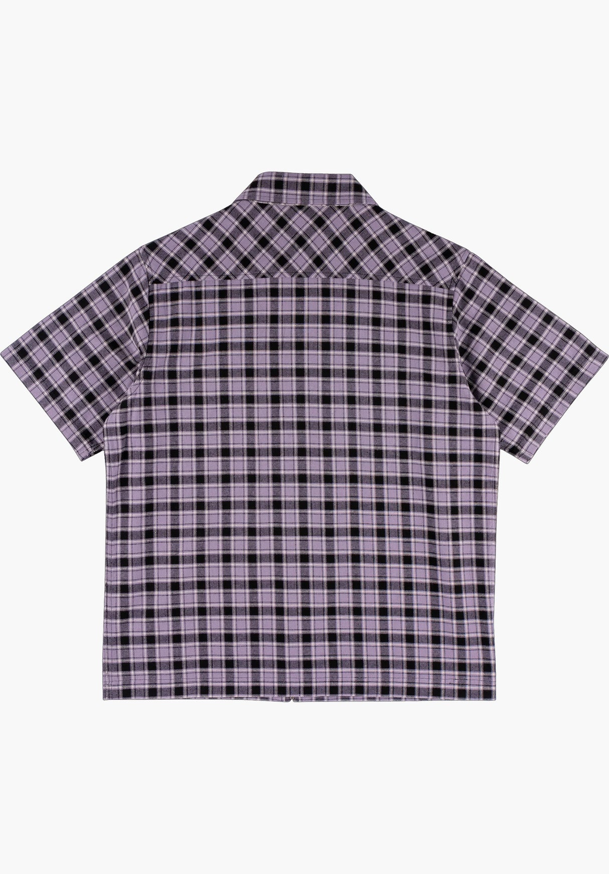 Cell Woven Plaid Zip lavender-grey Rueckenansicht