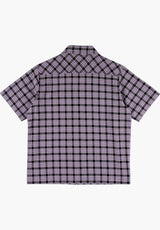 Cell Woven Plaid Zip lavender-grey Rueckenansicht