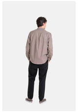 Reell Nordic Shirt-Longsleeve lightbrown – Back view