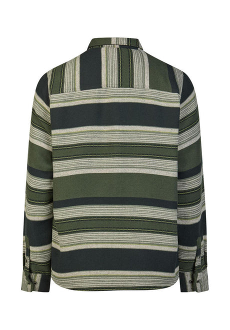 iriedaily Santania Shirt-Longsleeve black-olive – Back view