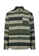 iriedaily Santania Camicia a maniche lunghe black-olive – Vista frontale
