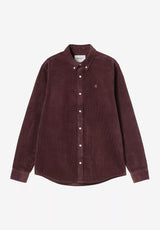 Carhartt WIP Madison Cord Shirt Skjorte-langærmet amarone – Set forfra