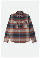 Brixton Bowery Flannel Shirt-Longsleeve multi-shadow – Front view