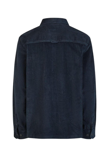iriedaily Bubble Cord Shirt-Longsleeve darkorion – Back view